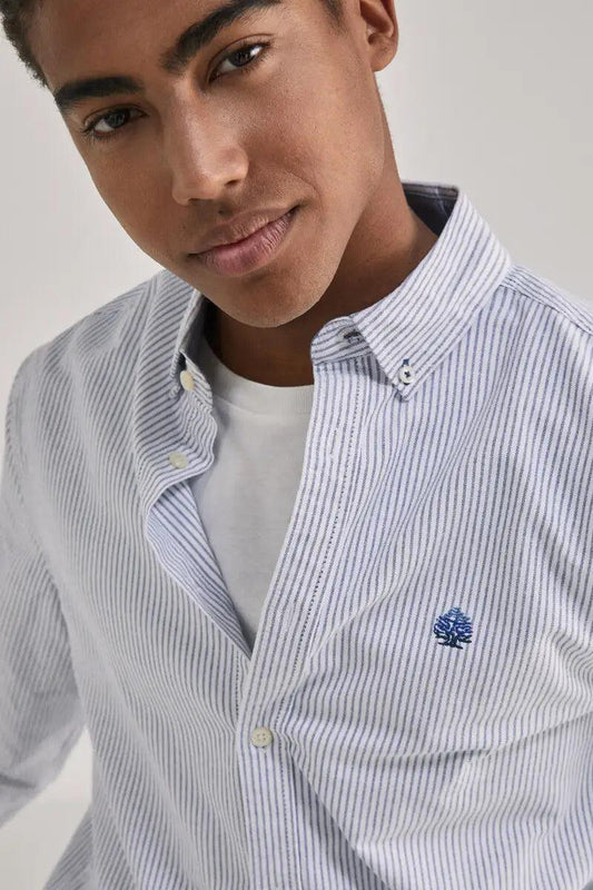 SPRINGFIELD STRIPED OXFORD SHIRT - Smgarment's