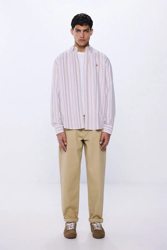 SPRINGFIELD Striped Oxford Shirt - Smgarment's