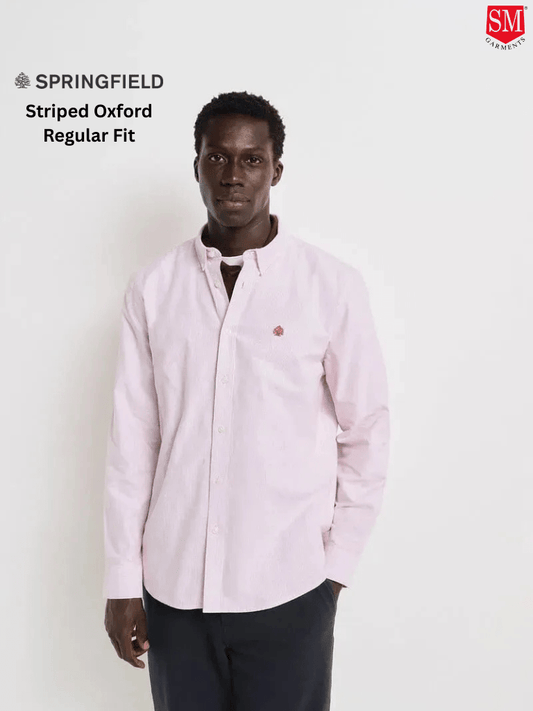 SPRINGFIELD Striped Oxford Shirt - Smgarment's