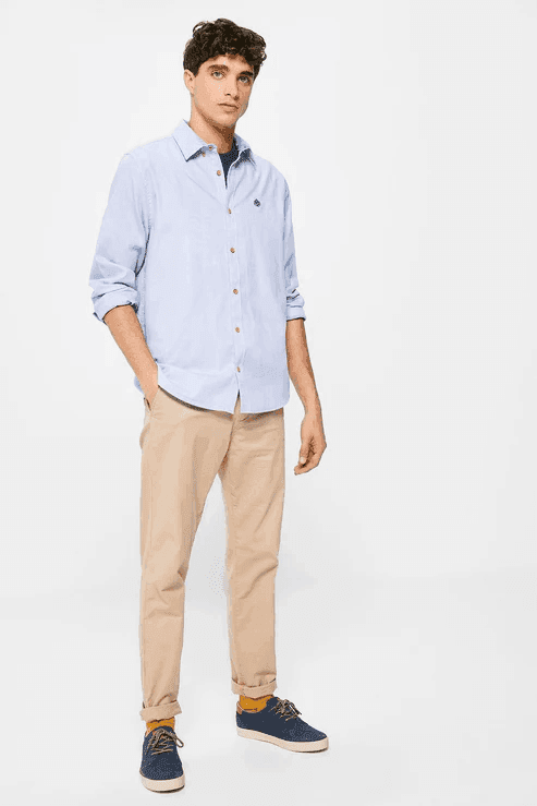 SPRINGFIELD TEXTURED COLOUR SHIRT (REGULAR FIT) - Smgarment's