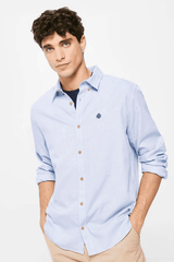 SPRINGFIELD TEXTURED COLOUR SHIRT (REGULAR FIT) - Smgarment's