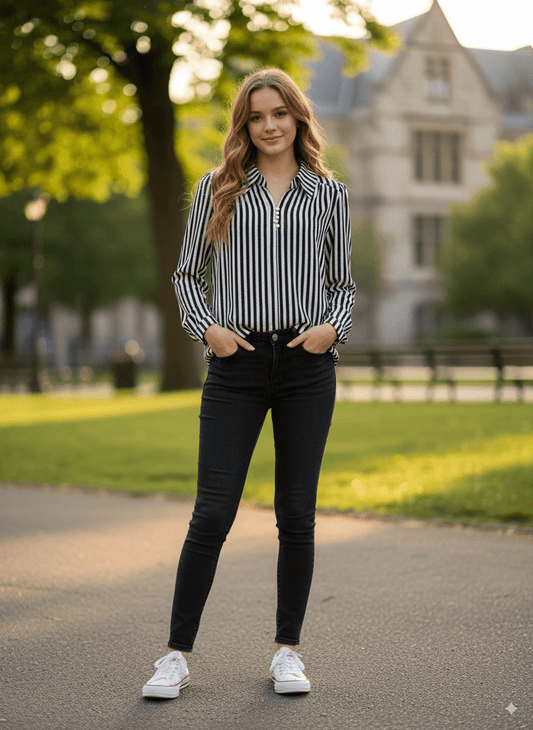 STRIPED WOMENS TOP - Smgarment's