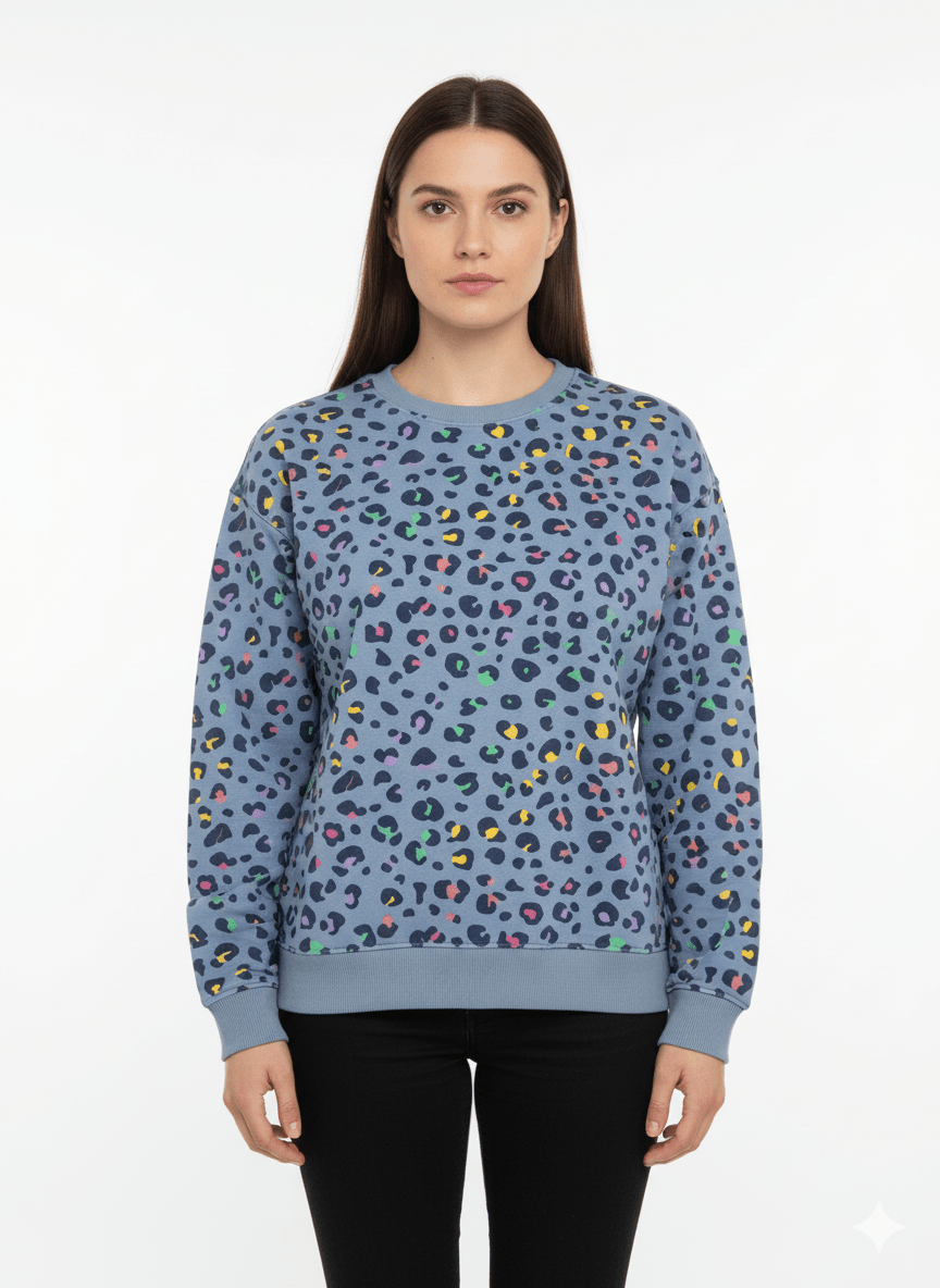 Sugarhill Brighton Multi leopard Print Sweatshirt - Smgarment's