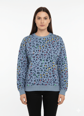 Sugarhill Brighton Multi leopard Print Sweatshirt - Smgarment's
