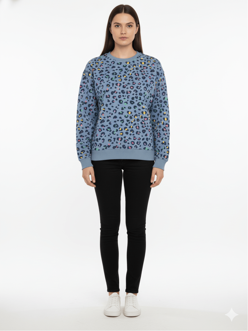 Sugarhill Brighton Multi leopard Print Sweatshirt - Smgarment's