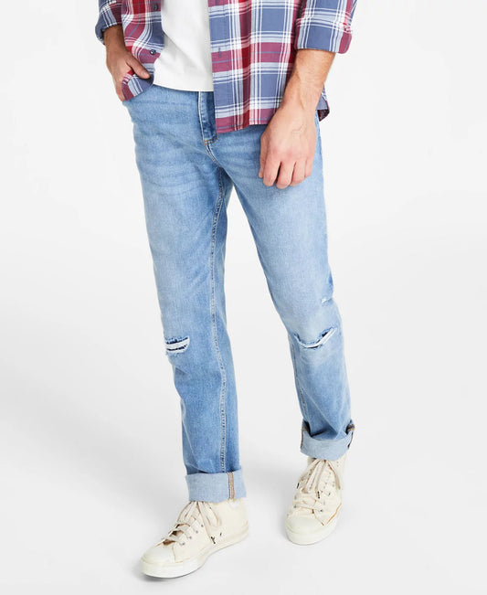 Sun + Stone Men's Melbourne Slim - Fit Destroyed Jeans - Smgarment's