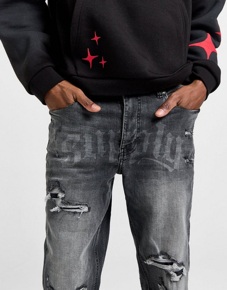 SUPPLY & DEMAND KATIMA BLK SLIM FIT JEANS - Smgarment's