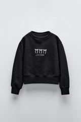 Sweatshirt with text and bows - SMgarment's