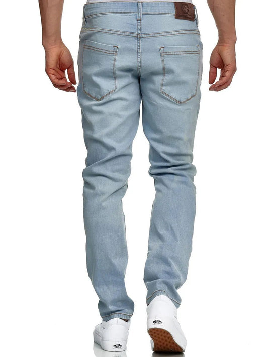 TAZZIO Men's Slim Fit Light Blue Jeans - SMgarment's