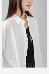 M.XJIA Women's Casual Collar Long Sleeve Shirt