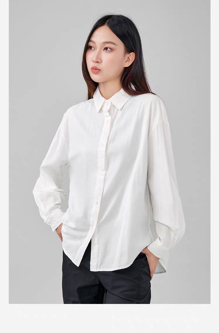 M.XJIA Women's Casual Collar Long Sleeve Shirt