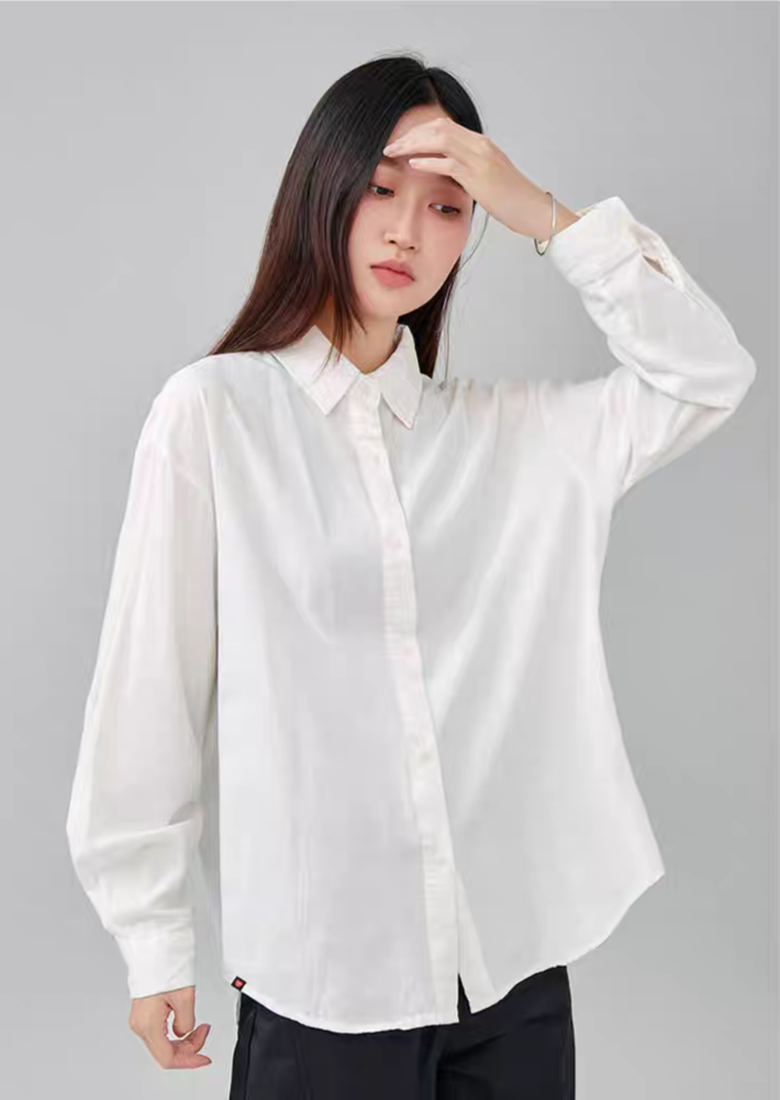 M.XJIA Women's Casual Collar Long Sleeve Shirt