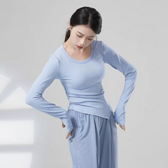 YUXUAN Women loose and elegant wide-leg Dance pants