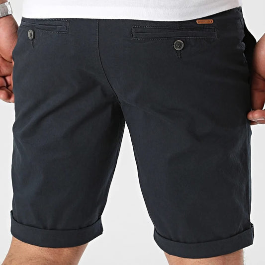 TEDDY SMITH Chino Cut Bermuda Shorts (NAVY BLUE) - Smgarment's