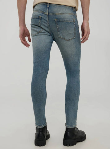 TERRANOVA Faded Effect Middle Blue Denim Skinny Jeans