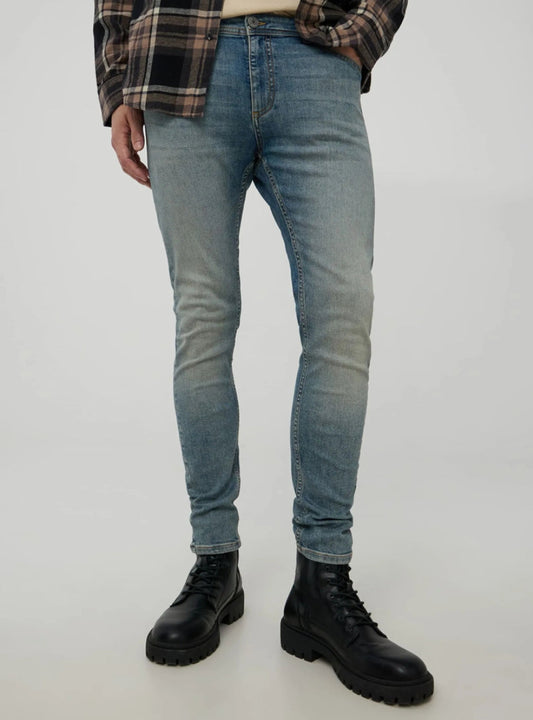 TERRANOVA Faded Effect Middle Blue Denim Skinny Jeans