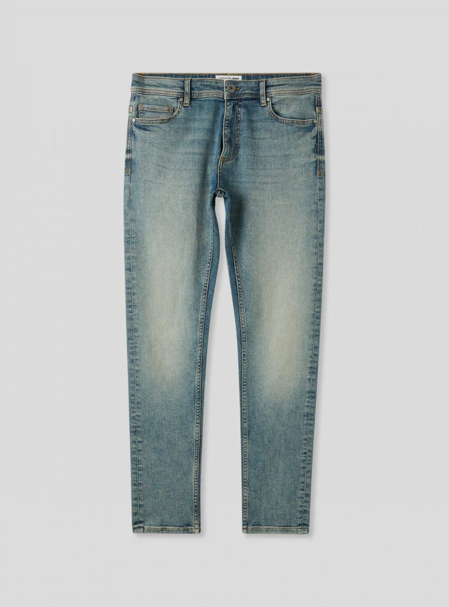 TERRANOVA Faded Effect Middle Blue Denim Skinny Jeans - Smgarment's