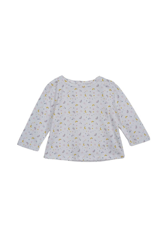 TEX Baby Long Sleeve Printed Top – Soft White - Smgarment's