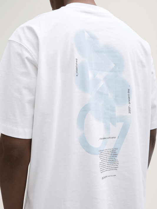 TOM TAILOR Denim Male Oversized T-shirt with back print - Smgarment's