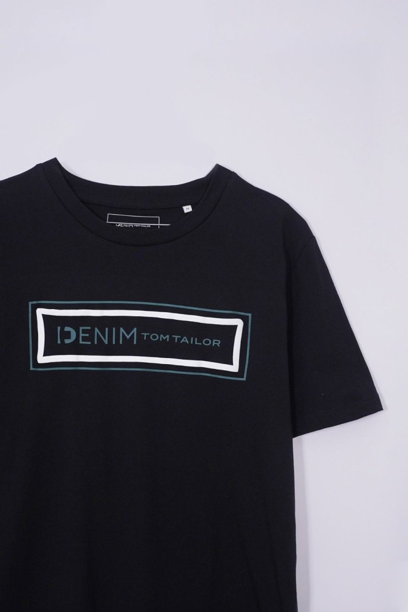 TOM TAILOR Round Neck T-Shirt With Logo - Smgarment's