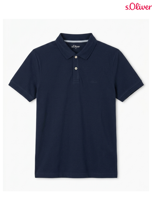 S.OLIVER MENS POCKET LOGO POLO