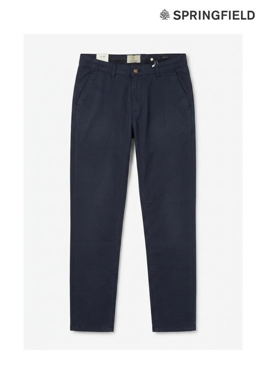 Springfield Men Slim Fit Cotton Pants