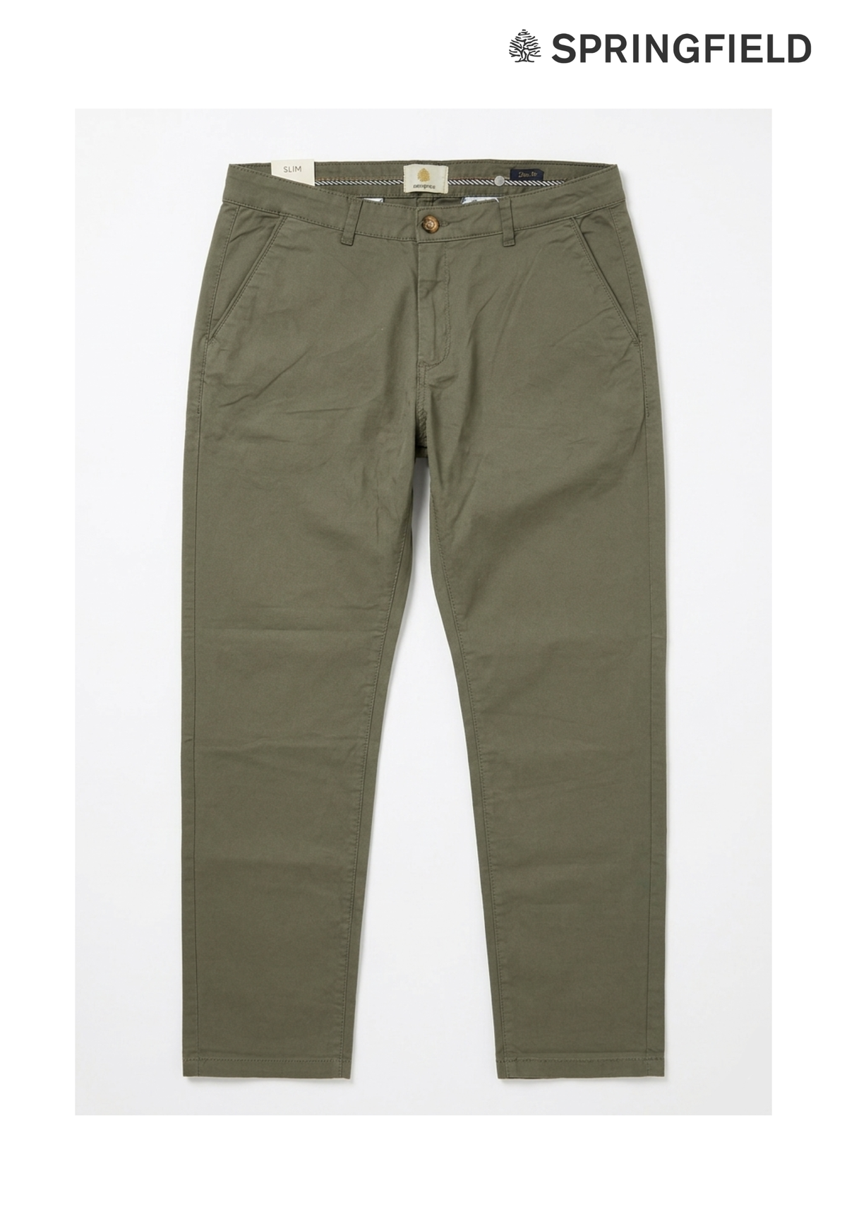 Springfield Men Slim Fit Cotton Pants