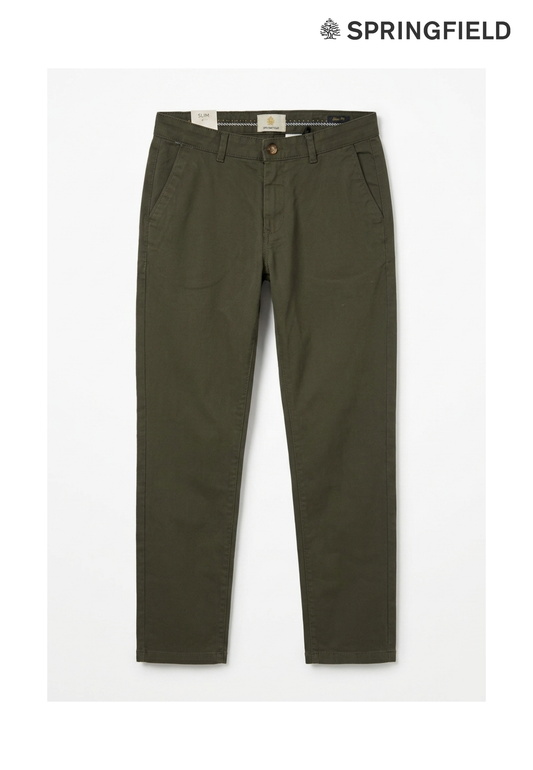 Springfield Men Slim Fit Cotton Pants