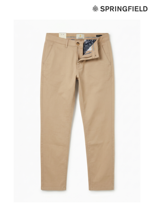 Springfield Men Slim Fit Cotton Pants