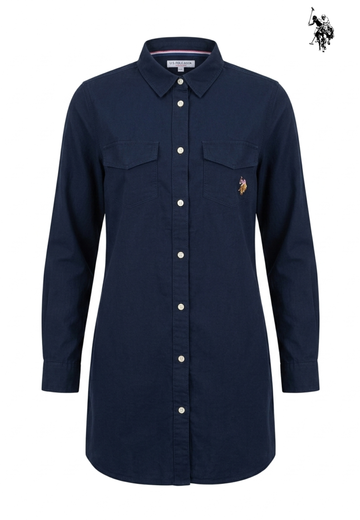 WOMENS LONG SHIRT WITH DOUBLE POCKET