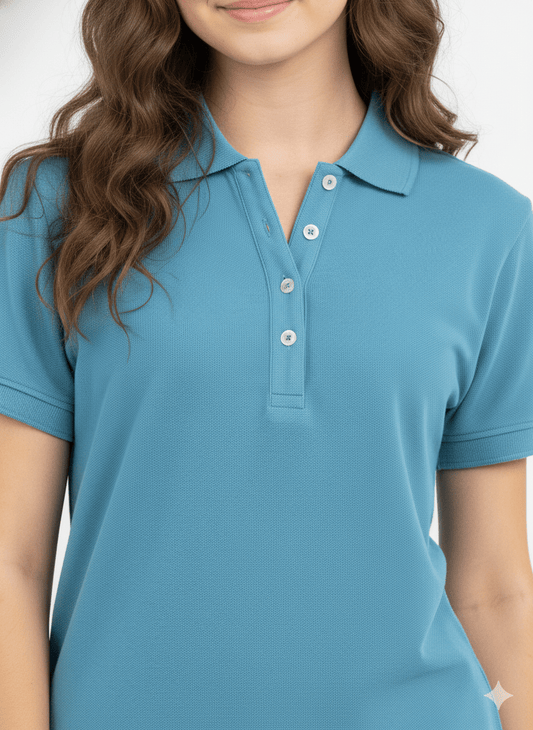 UP2FASHION Solid Polo Neck T-Shirt - Smgarment's