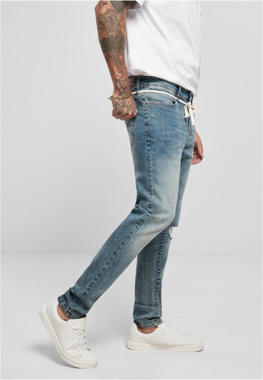URBAN CLASSIC Slim Fit Drawstring Jeans - SMgarment's