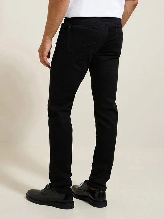 Urbanflex 4 Length Slim Jeans - Black - SMgarment's