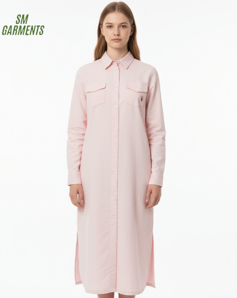 USPA WOMENS LONG SHIRT WITH DOUBLE POCKET - Smgarment's