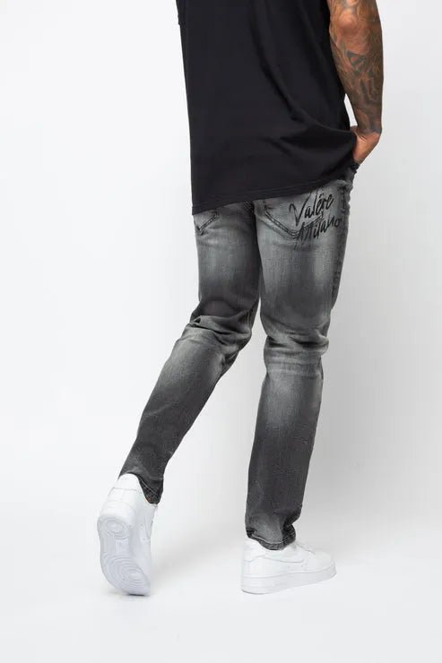 VALERE MILANO BLACK TASSO JEANS - Smgarment's