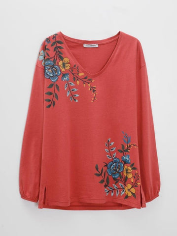 VENCA LONG - SLEEVED T - SHIRT WITH ELASTIC CUFF - SMgarment's