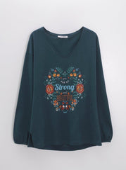 VENCA LONG - SLEEVED T - SHIRT WITH ELASTIC CUFF - SMgarment's