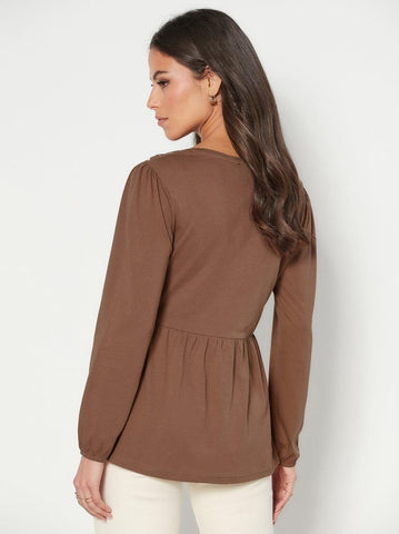 VENCA LONG - SLEEVED T - SHIRT WITH PRINT - SMgarment's