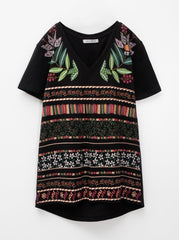 VENCA SHORT - SLEEVED T - SHIRT WITH FRONT PRINT - SMgarment's