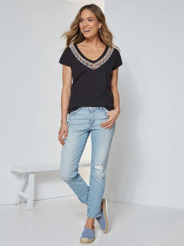 VENCA SHORT - SLEEVED T - SHIRT WITH PUFF PRINT - SMgarment's