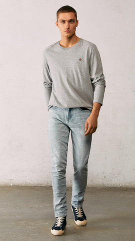 Slim Fit Light Wash Jeans For Mens