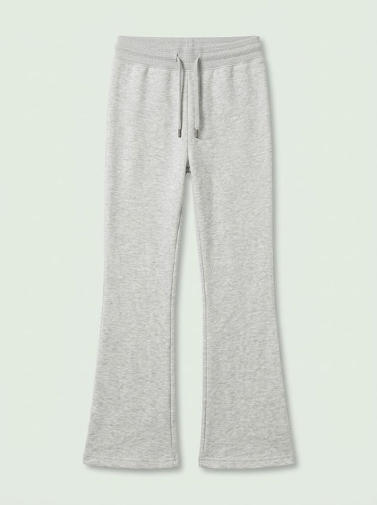 IMPORTED Girls' Casual Cotton-Blend Flare Sweatpants – Heather Gray