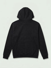 Boys Black Graphic Pullover Hoodie with Pocket - Kids Casual Wear
