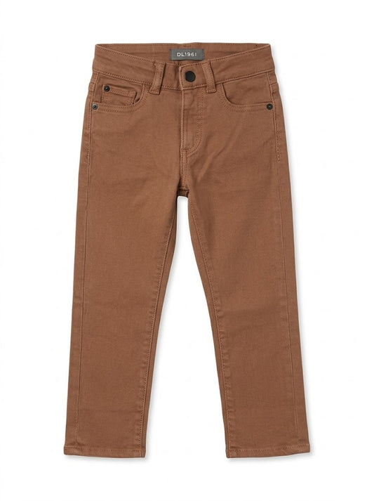 Boys BRANDED ' Chestnut Brown Slim Fit Stretch Twill Pants| SM GARMENTS