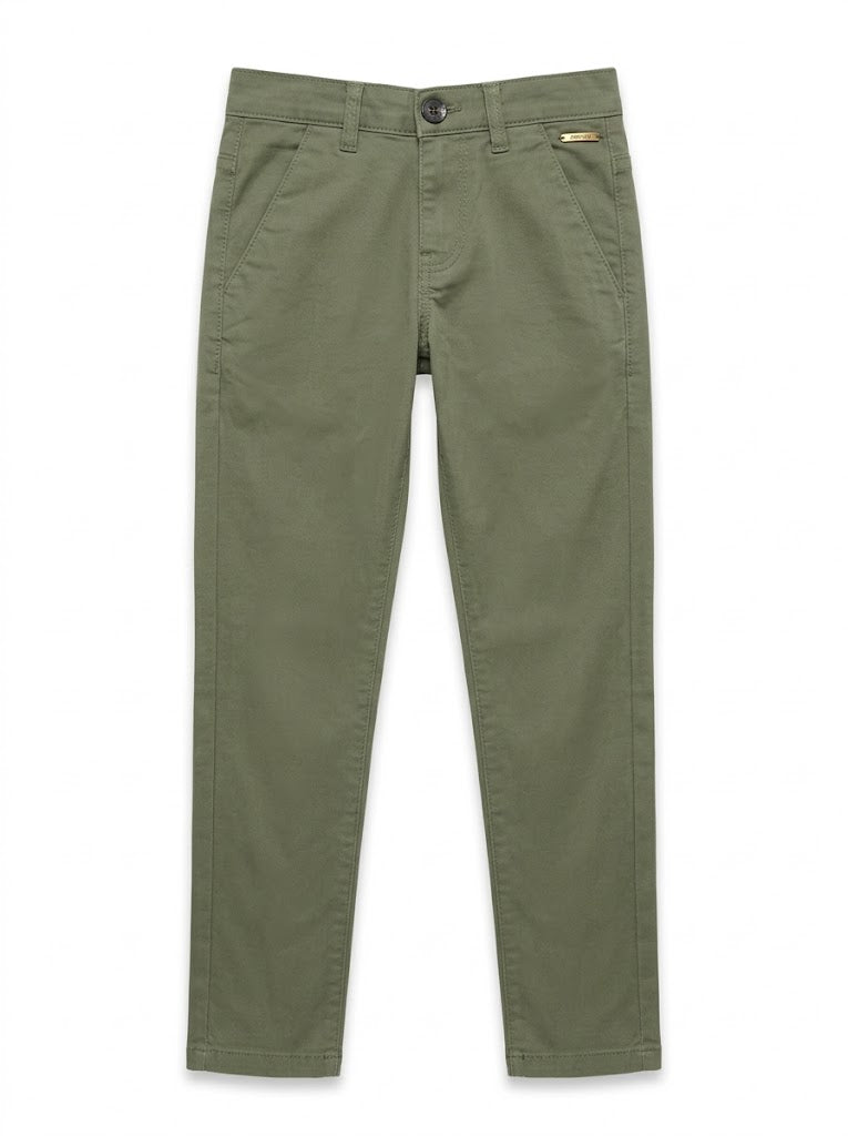 GUESS Boys Sage Olive Green Slim Fit Stretch Chino Pants| SM GARMENTS