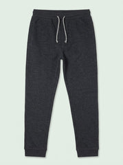 Boys Dark Grey Heather Jogger Pants with Contrast Drawstring Waist