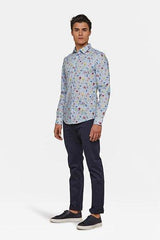 WE FASHION SLIM FIT BLOEMENDESSIN OVERHEMD - SMgarment's