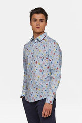 WE FASHION SLIM FIT BLOEMENDESSIN OVERHEMD - SMgarment's