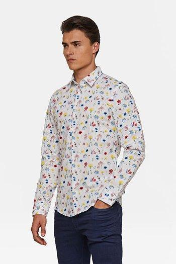 WE FASHION SLIM FIT BLOEMENDESSIN OVERHEMD - SMgarment's