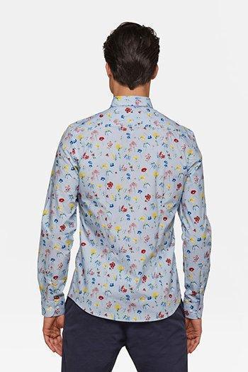 WE FASHION SLIM FIT BLOEMENDESSIN OVERHEMD - SMgarment's